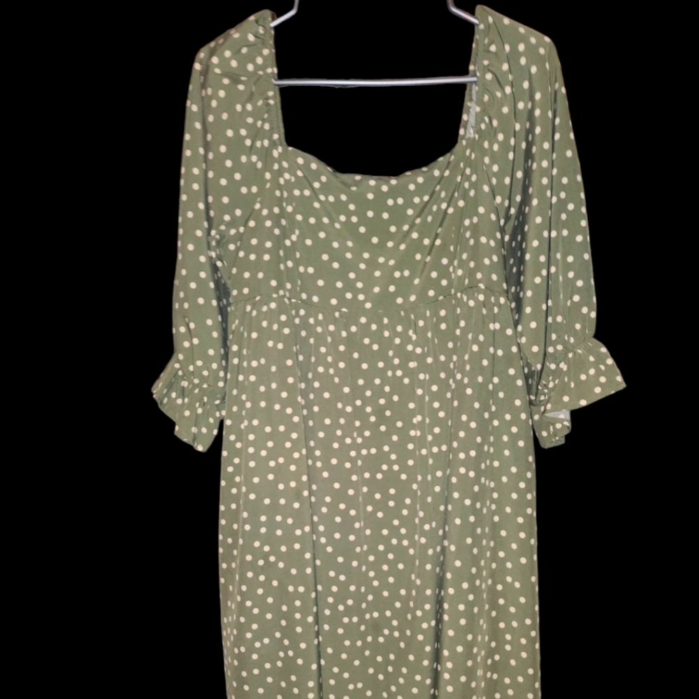 Size Large Sage Green Midi Dress